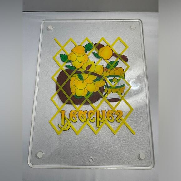 Retro Cutting‎ Board with Basket of Peaches & Preserves EUC - Picture 4 of 6